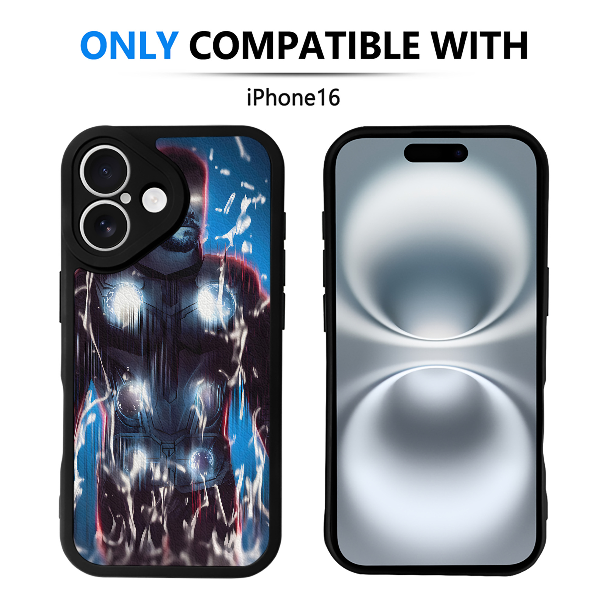 （画像用） アベンジャーズ The Avengers 【iPhone 16シリーズ対応】シリコンスマホケース（レザー調） 材質：シリコン